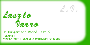 laszlo varro business card